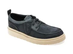 Mocasini CLARKS bleumarin, POLDMOC, din piele intoarsa imagine