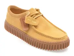 Mocasini CLARKS galbeni, TORHLO, din piele intoarsa imagine