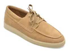 Mocasini CLARKS gri, LOCKFORD BOAT, din piele intoarsa imagine