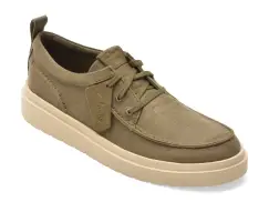 Mocasini CLARKS kaki, POLDEN MOC, din material textil imagine