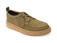 Mocasini CLARKS kaki, POLDMOC, din piele intoarsa imagine