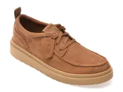 Mocasini CLARKS maro, POLDEN MOC, din piele intoarsa imagine