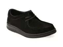 Mocasini CLARKS negri, RELAX LITE LOW, din piele intoarsa imagine