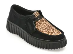 Mocasini CLARKS negri, TORHBEE, din piele intoarsa imagine