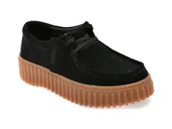 Mocasini CLARKS negri, TORHILL BEE, din piele intoarsa imagine