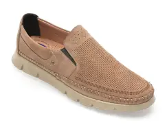 Mocasini COMFORT gri, OY3085, din nabuc imagine