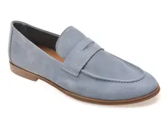 Mocasini eleganti ALDO albastri, JOURNEY 456, din nabuc imagine