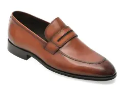 Mocasini eleganti CARIBU maro, 1082, din piele naturala imagine