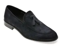 Mocasini eleganti EPICA albastri, J8365, din piele intoarsa imagine