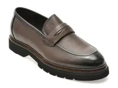 Mocasini eleganti EPICA maro, G21, din piele naturala imagine