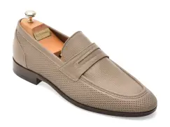 Mocasini eleganti LE COLONEL gri, 62260, din piele naturala imagine
