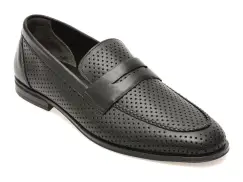 Mocasini eleganti OTTER negri, 25M125, din piele naturala imagine