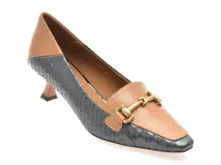 Mocasini EPICA albastri, H81, din piele naturala imagine