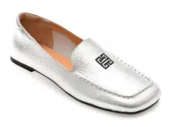 Mocasini EPICA argintii, 6926006, din piele naturala imagine