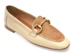 Mocasini EPICA bej, 60, din piele naturala imagine