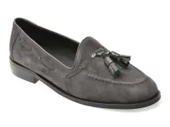 Mocasini EPICA gri, 5306, din piele intoarsa imagine