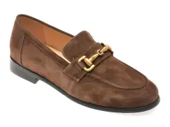 Mocasini EPICA maro, 8519, din piele intoarsa imagine
