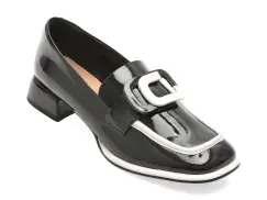 Mocasini EPICA negri, 14960D, din piele naturala lacuita imagine