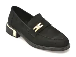 Mocasini EPICA negri, 472293, din piele intoarsa imagine