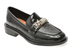 Mocasini EPICA negri, E33024A, din piele naturala lacuita imagine