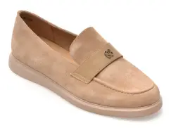 Mocasini EPICA nude, 1313G12, din piele intoarsa imagine