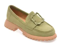 Mocasini EPICA verzi, V856C15, din piele intoarsa imagine