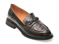 Mocasini EPICA visinii, M371, din piele naturala lacuita imagine