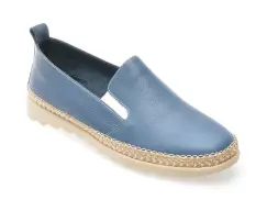 Mocasini EVIDA albastri, EV2812, din piele naturala imagine
