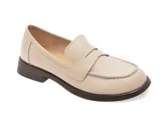 Mocasini FLAVIA PASSINI albi, 38307, din piele naturala imagine