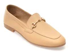 Mocasini FLAVIA PASSINI bej, GTB1, din piele naturala imagine