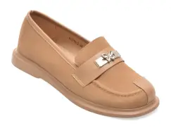 Mocasini FLAVIA PASSINI bej, HZY15, din piele intoarsa imagine