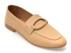 Mocasini FLAVIA PASSINI bej, LT1, din piele naturala imagine