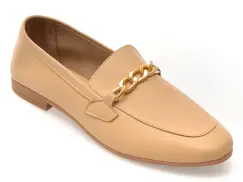Mocasini FLAVIA PASSINI bej, ZT11, din piele naturala imagine