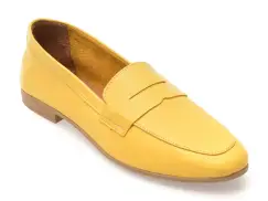 Mocasini FLAVIA PASSINI galbeni, SP14, din piele naturala imagine