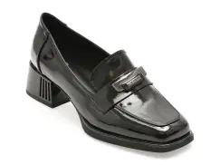 Mocasini FLAVIA PASSINI negri, 65505, din piele naturala lacuita imagine