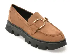 Mocasini GEOX maro, D46UAH, din piele intoarsa imagine