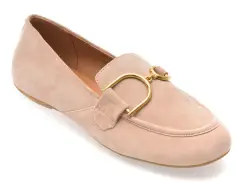 Mocasini GEOX nude, D45MUJ, din piele intoarsa imagine