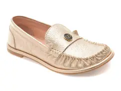 Mocasini GOLD DEER aurii, 3892510, din piele naturala imagine