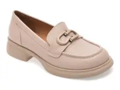 Mocasini GOLD DEER gri, 12142, din piele naturala imagine