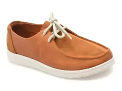Mocasini GOLD DEER maro, 4534321, din piele naturala imagine