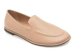 Mocasini GOLD DEER nude, 420891, din piele naturala imagine