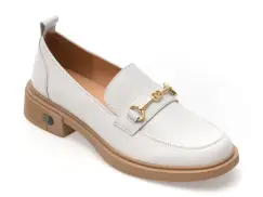 Mocasini GRYXX albi, 236, din piele naturala imagine