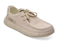 Mocasini GRYXX bej, 93662, din material textil imagine