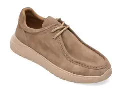 Mocasini GRYXX bej, QS845, din piele intoarsa imagine