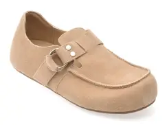 Mocasini GRYXX bej, Y25L722, din piele intoarsa imagine
