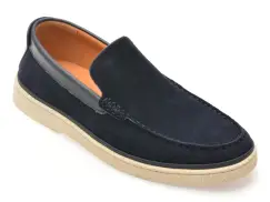 Mocasini GRYXX bleumarin, 2073, din piele naturala imagine