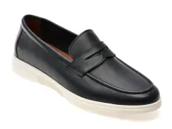 Mocasini GRYXX bleumarin, MU140, din piele naturala imagine
