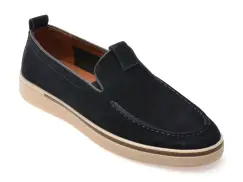 Mocasini GRYXX bleumarin, MU151, din piele intoarsa imagine