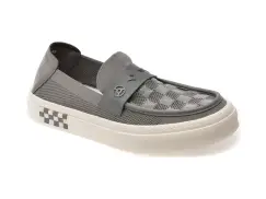 Mocasini GRYXX gri, 60018, din material textil imagine