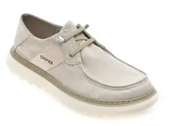 Mocasini GRYXX gri, T1119, din material textil imagine